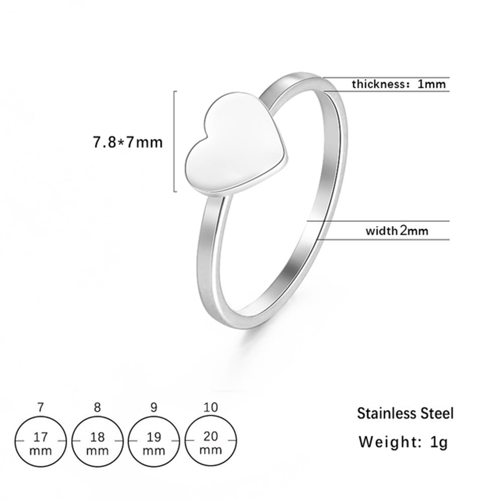 Cooltime kærlighed hjerte ringe til mænd kvinder rustfrit stål par fingerring bryllupsdag 2025 smykker
