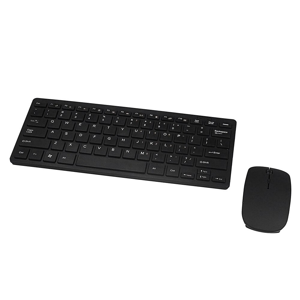 Slim Black 2.4GHz Cordless Wireless Gaming Keyboard and Mouse Set For PC Desktop Laptop computers#ZS: Default Title