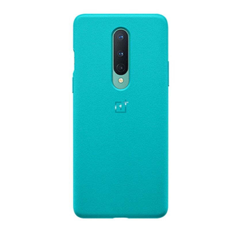 Officiellt original oneplus 8 pro fodral nylon stötfångare fodral sandsten bumper karbon bumper fodral genomskinligt stötfångare fodral för oneplus 8 8 pro: För en plus 8 / Cyan ingen film
