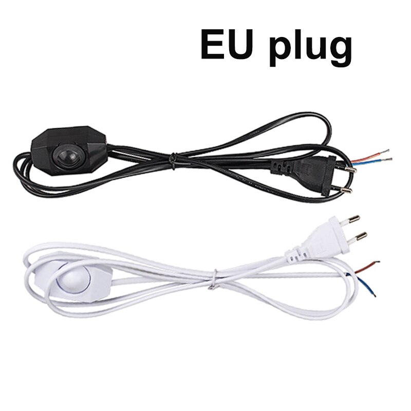 1.8M Black White EU Plug Dimmable Switch Cable Light Modulator Line Dimmer Controller Table Lamp Power Wire AC110V 220V