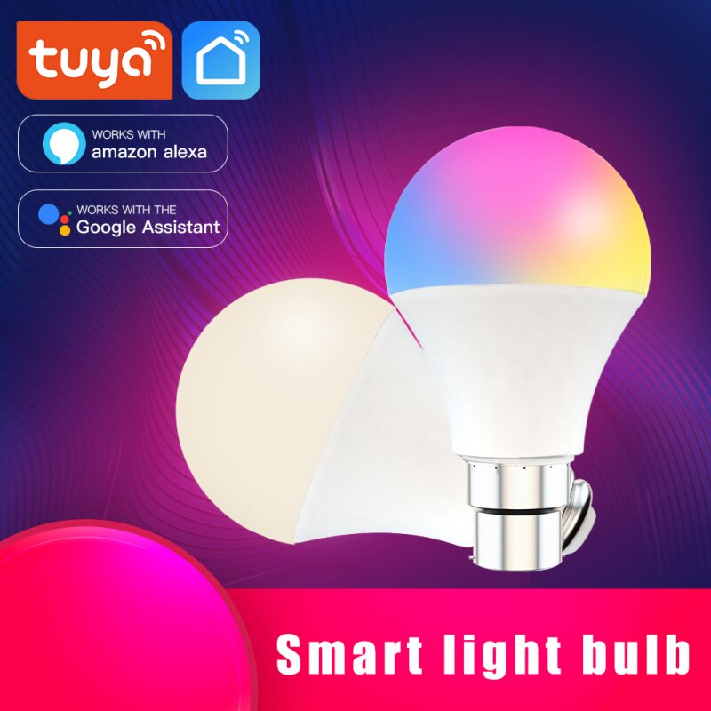 Wifi Slimme Lamp Tuya Smart Home Control Dimbare Rgbw Lamp E27 B22 Werken Met Alexa Google Home Led Smart lamp