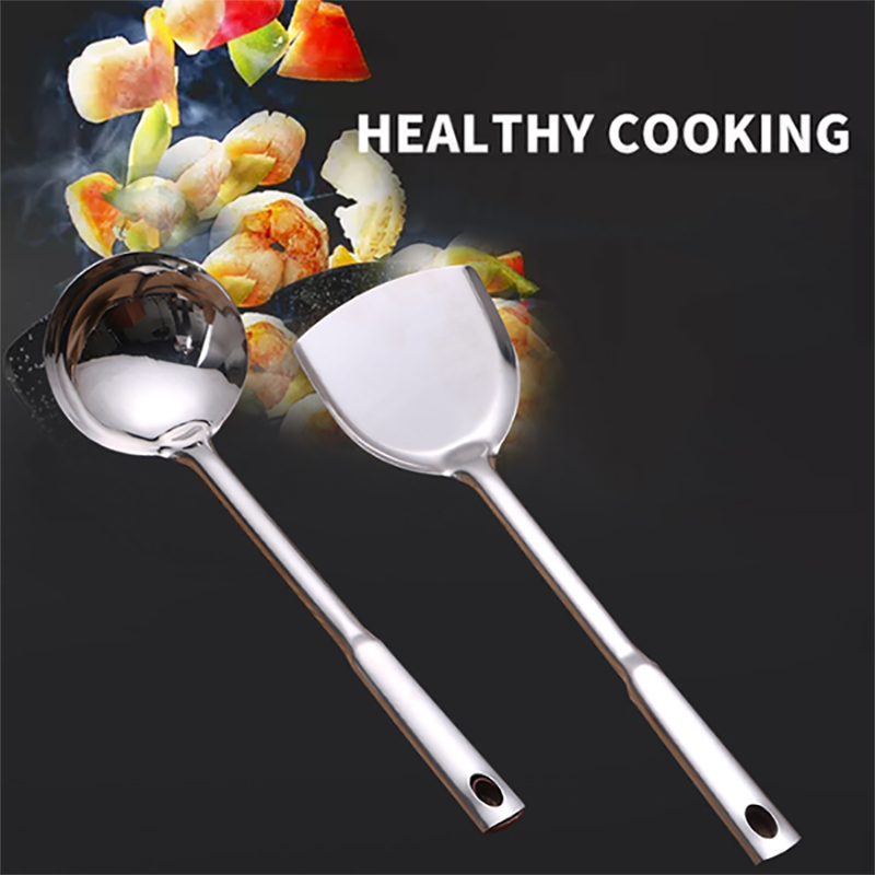 Stainless Steel Fried Shovel Cooking Turners Spatula Spoon Colander Home Kitchen Gadgets Accessories Cooking Tool