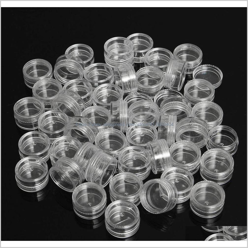 50 Stk/partij 5G Monster Clear Zalfpotje Mini Cosmetische Flessen Containers Transparante Pot Voor Nail Arts Kleine Duidelijk Kan tin Voor Balm