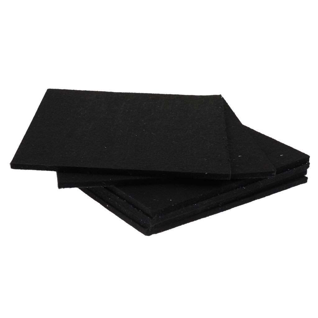 6 Pcs Geluidsisolatie Akoestische Schuim Panel Polyester Vezel Voor Studio Ktv Geluid Isolatie: Black