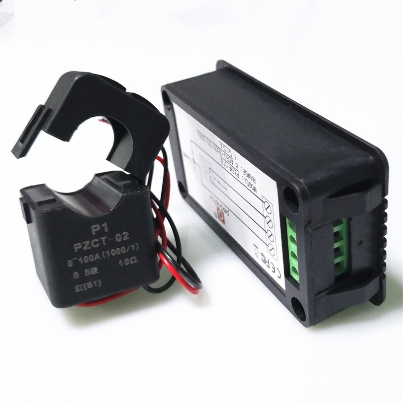 AC 6 In1 220V 100A Single Phase Digital Panel Ampermeter Volt Watt Kwh Power Factor Meter With Split CT