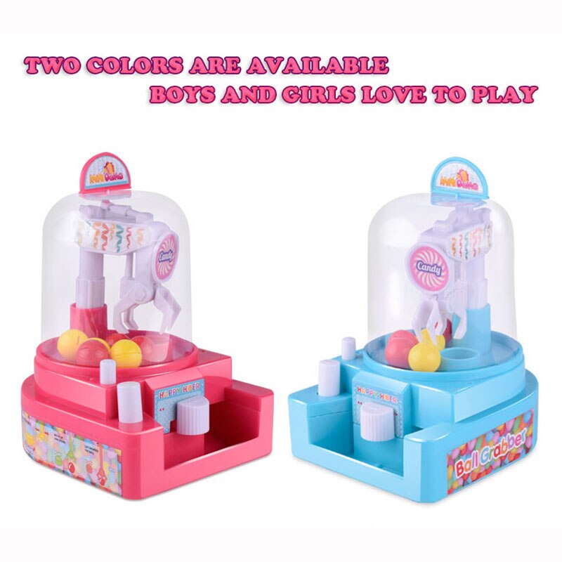 Mini Ball Candy Grabber Vending Arcade Machine Toys for Children Kids Party Claw Finger Indoor Table Game Catcher Crane