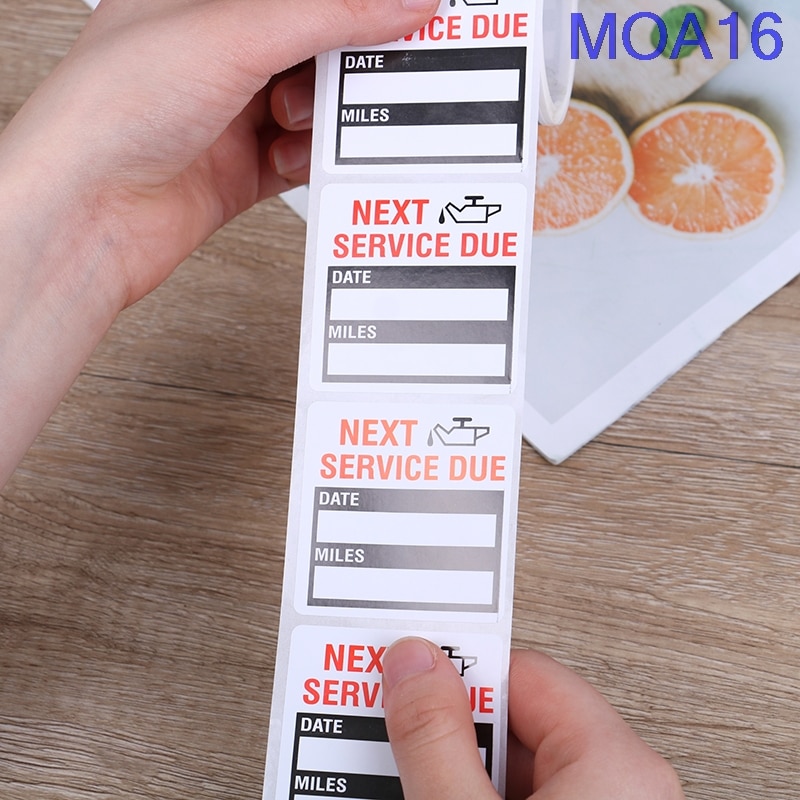 100Pcs/Set Stickers Changes Adhesive Labels Change Oil Service Reminder Sticker