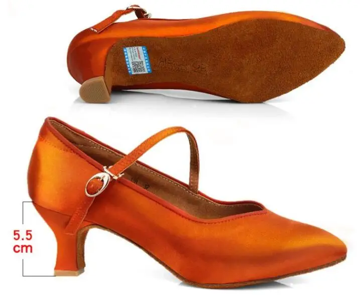 Tanz Frauen Standard Schuhe Satin High Heel Damen Ballroom Dance Schuhe Closed Toe Moderne Quickstep Foxtrot Walzer Tanz Schuhe: Gold / '47