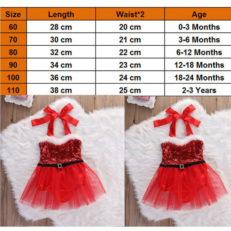 Jul toddler kid baby pige romper kjole festival xmas fest ærmeløs bælte blonder tutu kjole outfit tøj