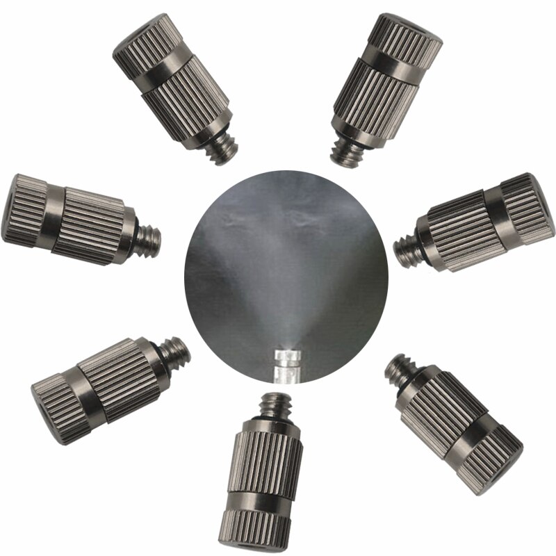 50pz di Alta Pressione 3/16 "Filettatura Maschio di Nebulizzazione Ugelli in Acciaio Inox anti Gocciolamento Nebulizzatori Appannamento Raffreddamento Umidificazione spruzzatore