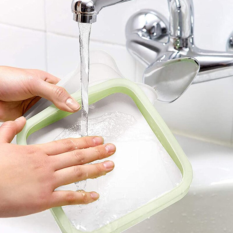 Toast Box Soft Kitchen Sandwich Case Lunch Box Sandwich Box Portable Reusable Silicone+PP Sandwich Case Lunch Box Cocina