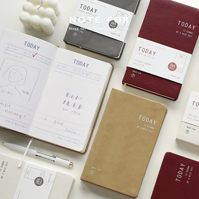 365 Days Notebook Agendas Diary Monthly Weekly study Planner Organizer Paper Note HandBook and Journals DIY book