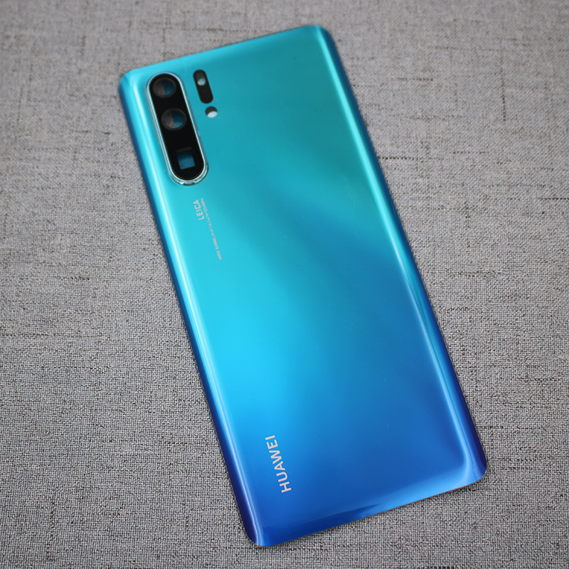 Original Huawei P30 Profi P 30 Zurück Batterie Abdeckung Hinten Glas Tür Gehäbenutzen Ersatz Tafel fallen Für p30Profi Mit Kamera objektiv &Ampere; Logo: P30-Blau