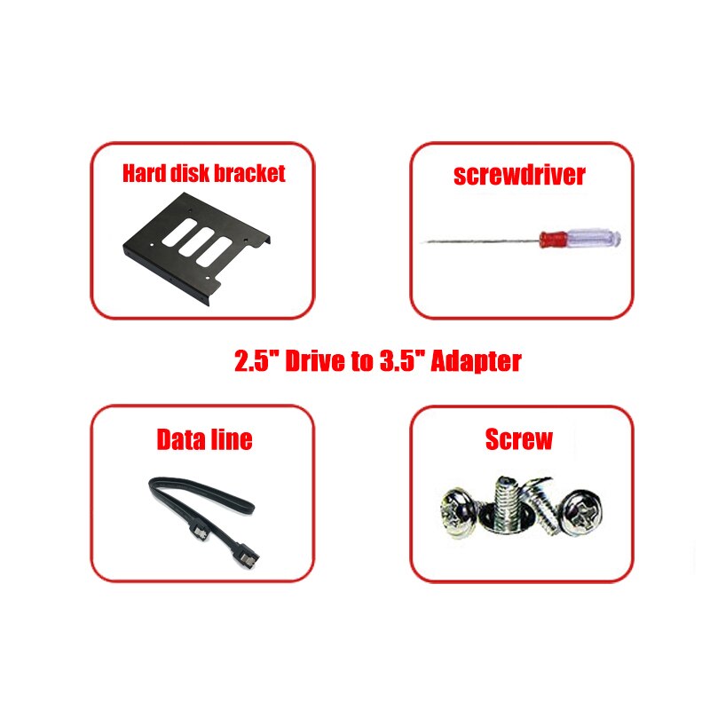 2.5 inch SSD HDD to 3.5 inch Metal Mounting Adapter Bracket Dock Hard Drive Holder For PC Hard Disk Enclosure