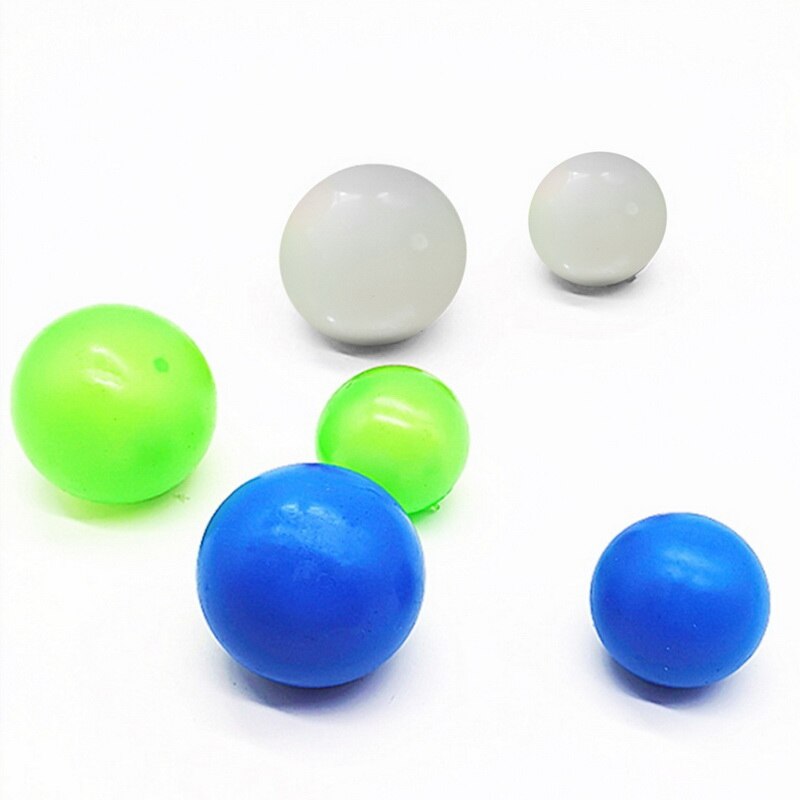 1/2PC Sticky Ball Flying Target Wall Ball Toys Suction Decompression Vent Catch Throw Ceiling Tossing Stress Relief Kids