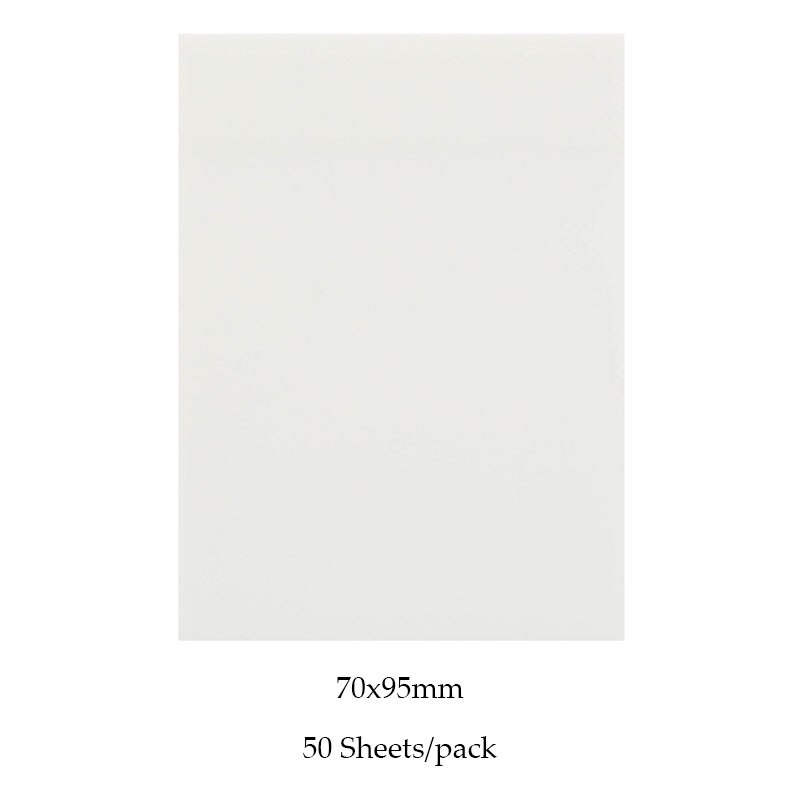 Zoecor Transparent Sticky Note Pads Waterproof Self-Adhesive Memo Notepad School Office Supplies Stationery: 70x95 White