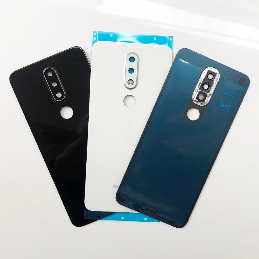 100% Original Glass For Nokia 6.1 Plus X6 5.8&quot; TA-1083 TA-1099 TA-1116 TA-1103 Glass Rear Back Door Housing Battery Cover