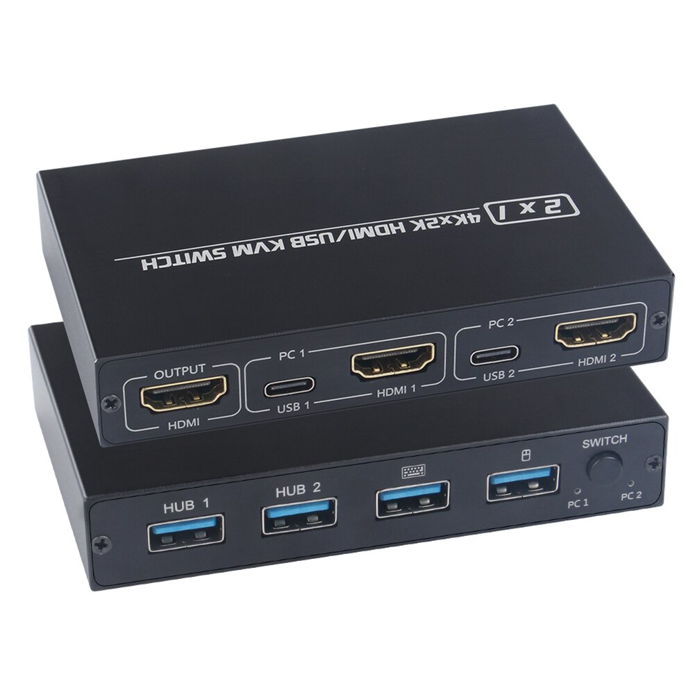 Répartiteur compatible HDMI Commutateur KVM bidirectionnel 4K 1x2 2x1 Commutateur compatible
