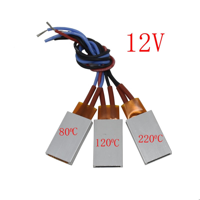Calentadores Ptc de 12V, accesorios para secador de pelo, calentador de aire de 80/120/220 grados Celsius, 2 uds.