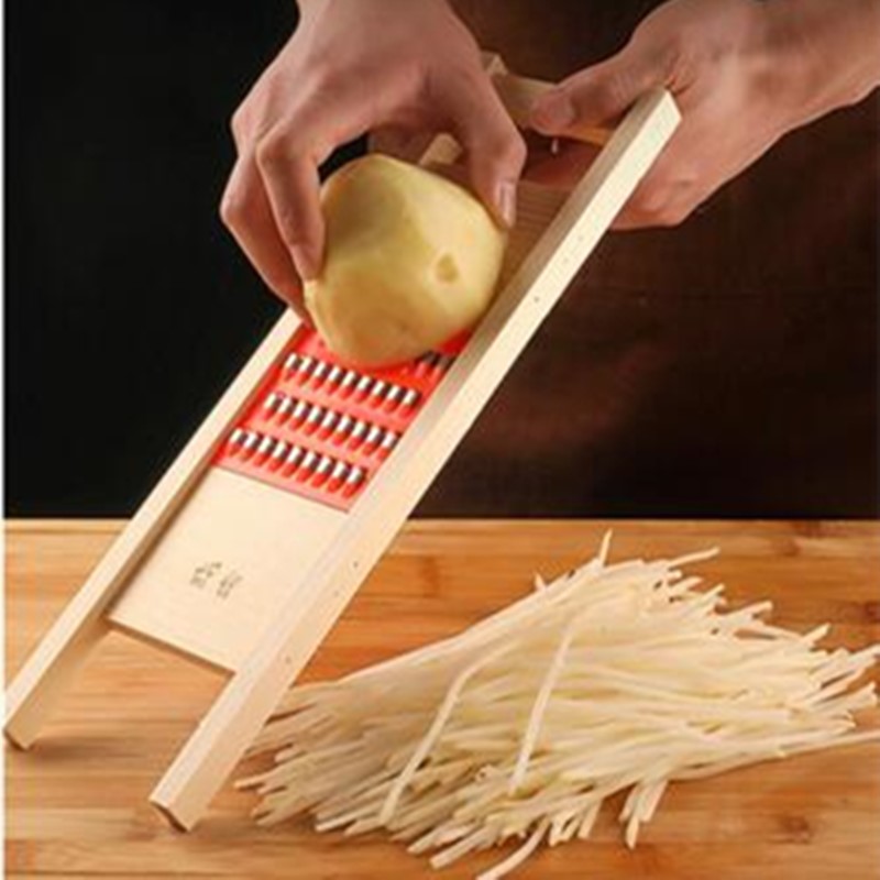 La pomme de terre en bois grille râpe trancheuse de légumes éplucheur couteau couteau broyeur broyeur broyeur cuisine salade 波纹网 masher