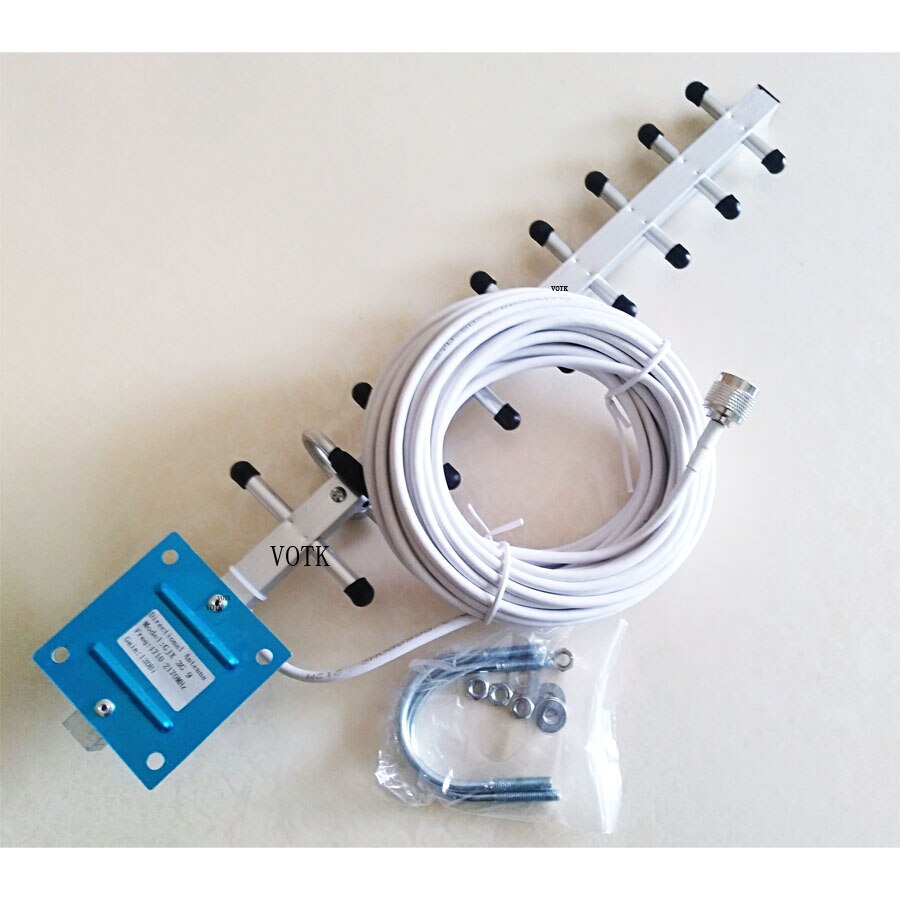 13dbi Yagi Antenne 2100 1800MHZ Außenantenne MIT 10M 50ohm Kabel für 4G LTE 3G WCDMA mobile Signal Repeater Booster