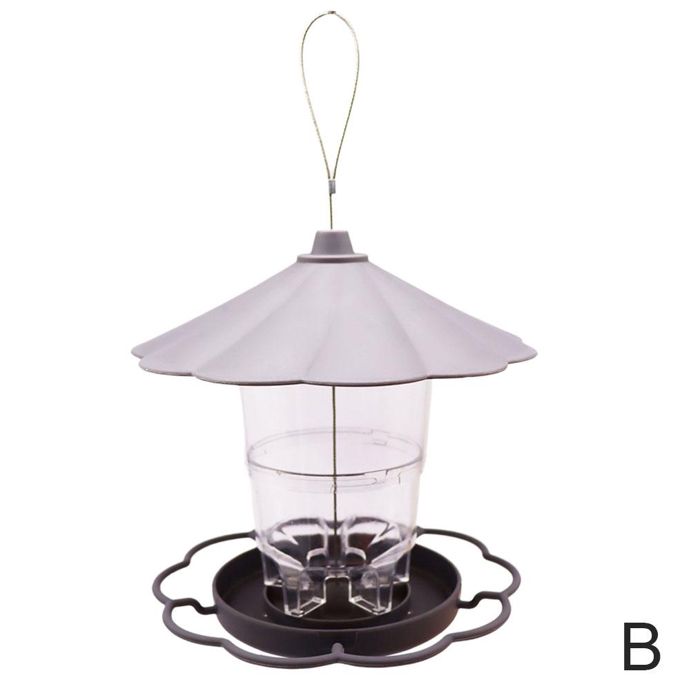 Mangeoire à graines pour oiseaux sauvages, outil d'alimentation pour oiseaux, Paddock de jardin, fournitures d'alimentation suspendues pour animaux de compagnie, mangeoire pour oiseaux suspendue, décoration extérieure: Black