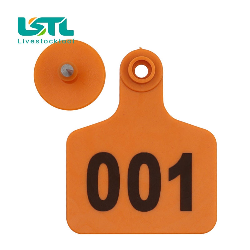 100Pcs Farm Animal Oormerken Nummer 001-500 Koe Vee Identificatiekaart Tpu Oor Tag Borden Met Woorden oorbellen