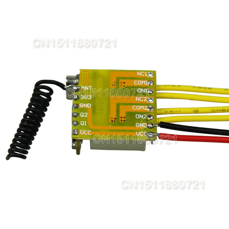 Dc 3.7v 4.5v 5v 7.4v 9v 12v mini 2ch relæ fjernbetjening mikro trådløs kontakt ingen com nc relæ modtager + sender kontakt