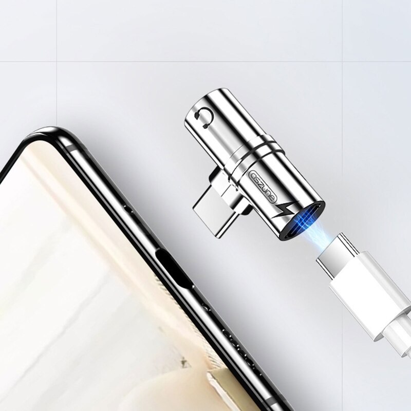 Adaptateur de chargeur et de casque de Type C à Type C 2 en 1, USB C à prise Audio Aux, DAC haute définition et câble Dongle de charge rapide