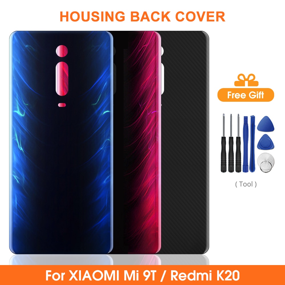 Coperchio Della batteria per Redmi K20 K20pro Posteriore di Vetro del Portello Della Cassa per Xiaomi Mi9t pro Posteriore di Vetro Replacment per Il Xiaomi Mi9t