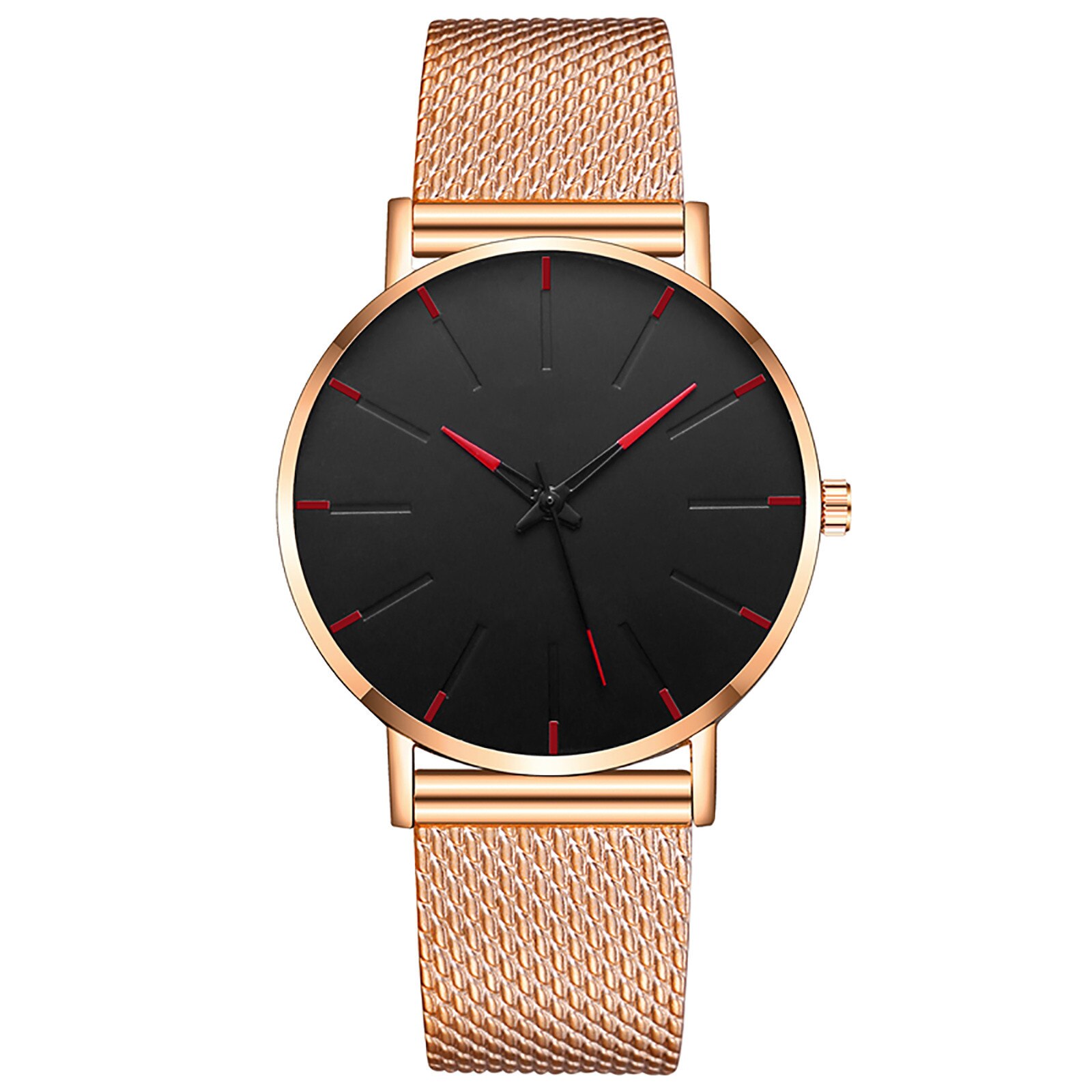 Men's mesh strap ultra-thin quartz watch Men's ultra-thin quartz watch Couple Analog Quartz Round Wrist men's watch #40: D