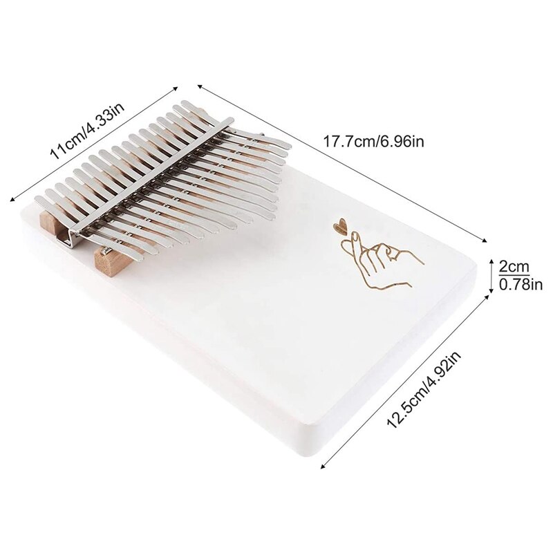 17 Keys Thumb Piano Finger Piano Hand Piano Wooden Finger Piano with Tuning Hammer Simple Learning Adult Beginners