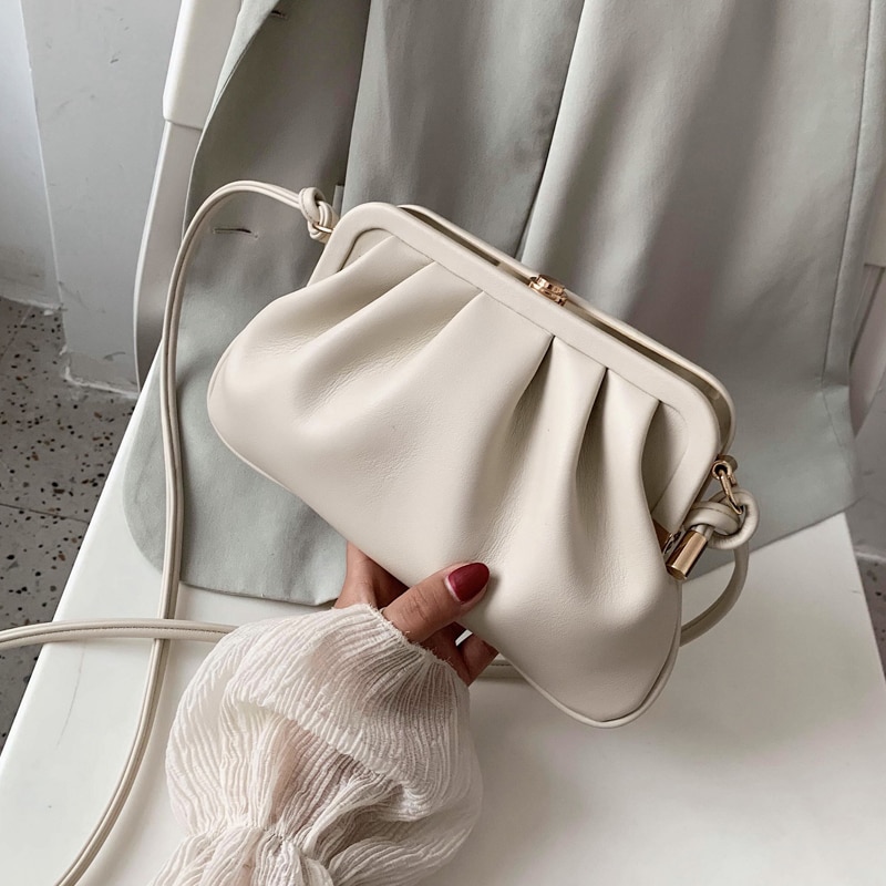 Gnocchi Borse da Donna Frizione 2020 di Nuovo Modo di disegno Pieghe Spalla Crossbody Delle Donne del Sacchetto di Nuvole Borse chic Delle Signore Borse di clip