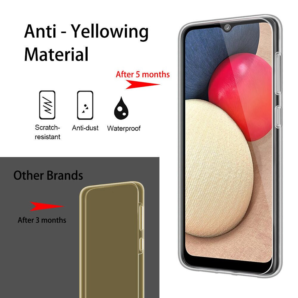 Coque de protection transparente 360 ° en silicone pour samsung galaxy, sm-a025f pouces, pour modèles a02s, a02 s, a02 s, 6.5