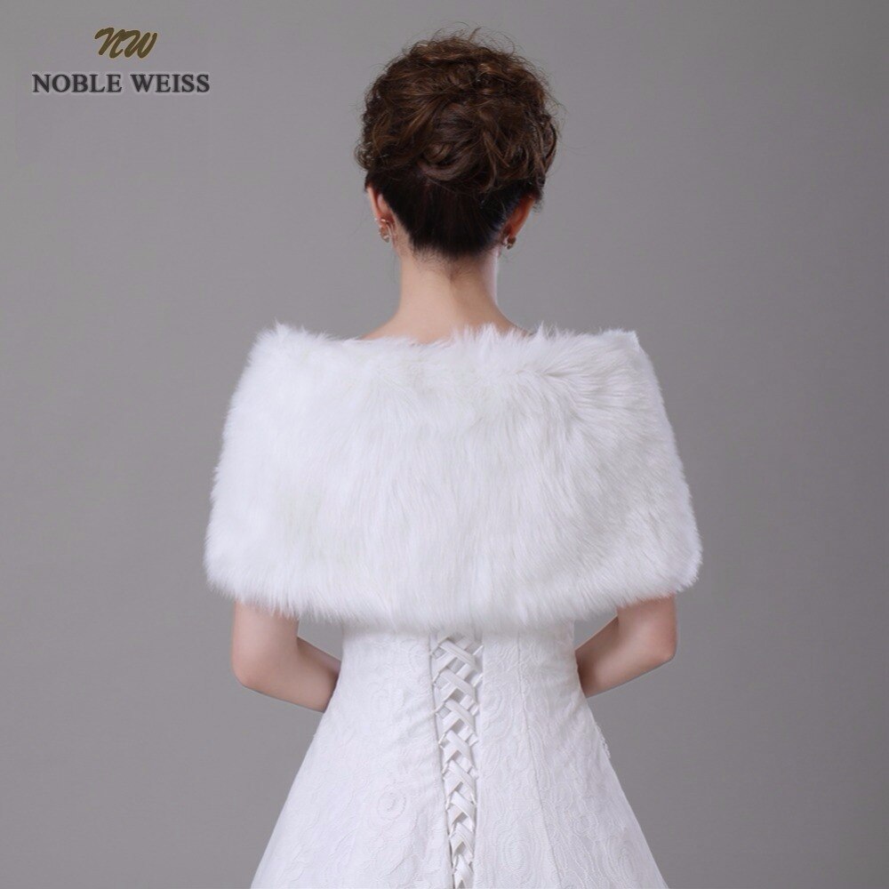 EDLE WEISS in Lagerbier Rabatt hochzeit jacke Braut Kap Winter braut pelz schal Bolero frauen hochzeit Mantel elfenbein farbe 0848