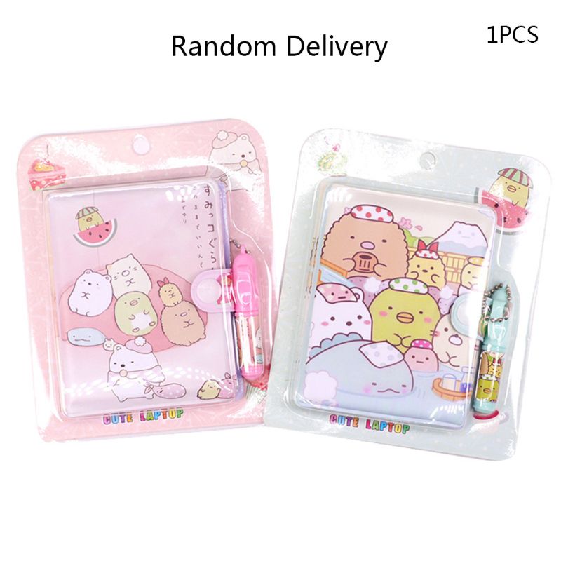 Cute Cartoon Notebook with Ballpoint Pen Journal Diary Planner Notepad School DXAB