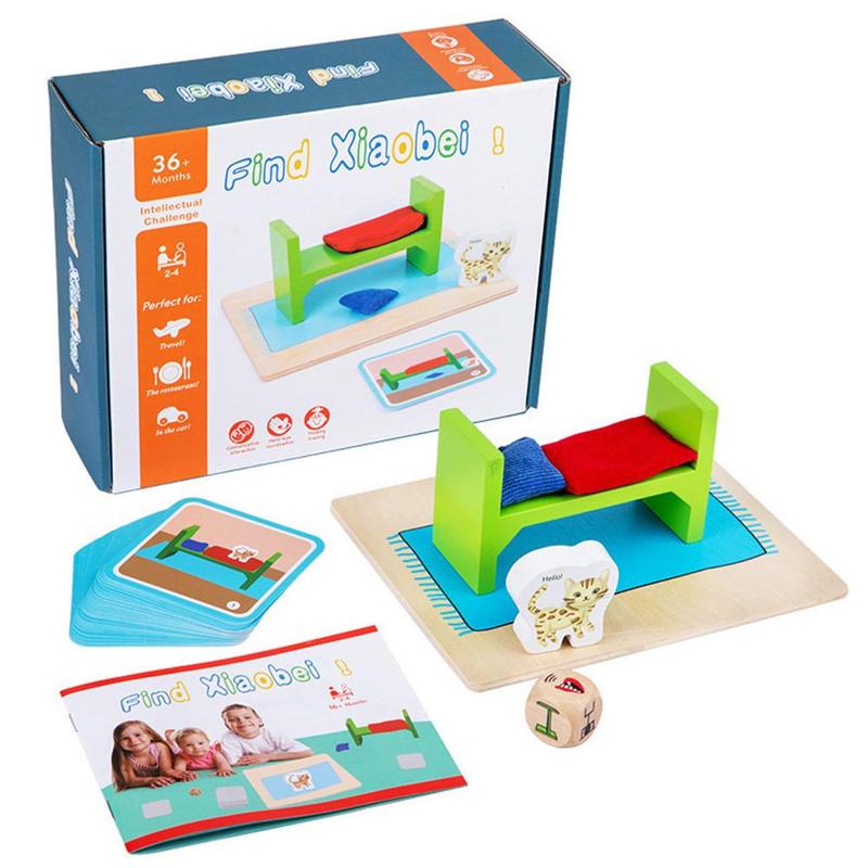 Creative cat logic game wooden building blocks improve memory concentration toy educational for children children  j0 f 8: Default Title