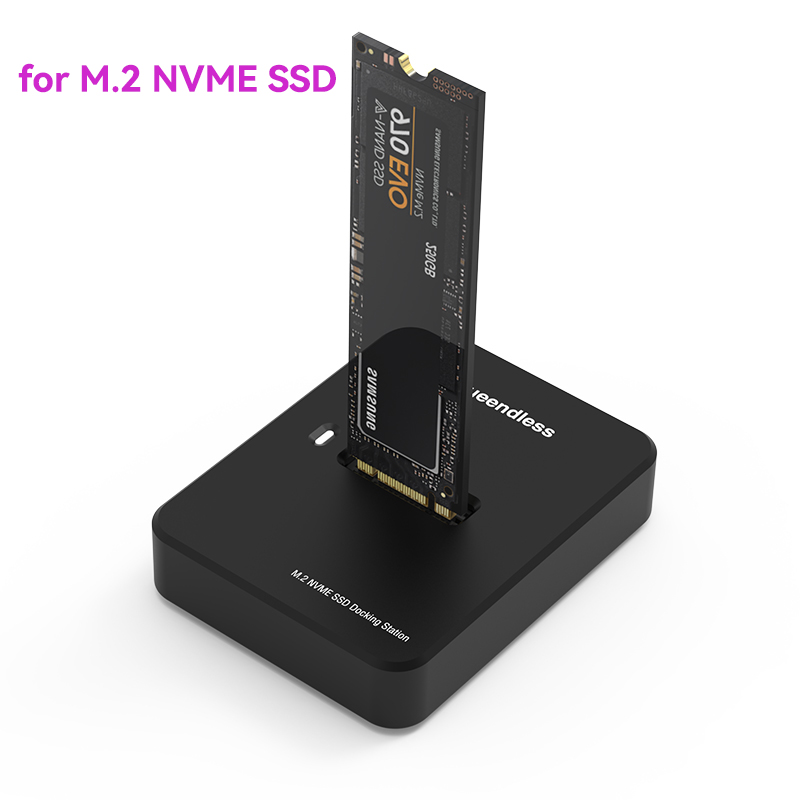 Blueendless Externe SSD-Festplatte M.2 SSD-Gehäuse 10G Online-Lese-Schreibgeschwindigkeit SSD-Gehäuse für M.2 SSD-Dockingstation: Silber