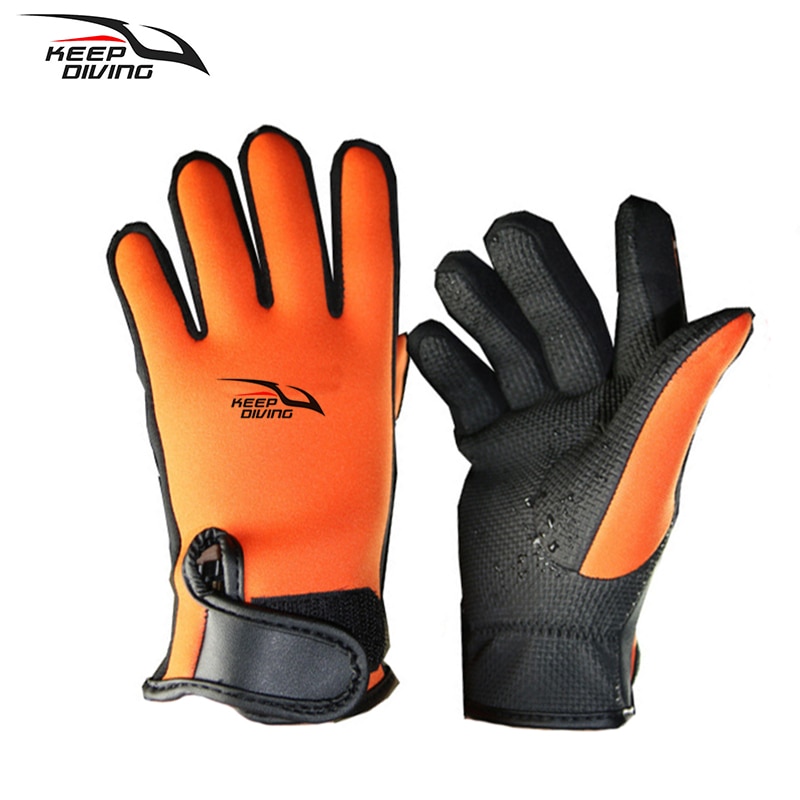 Guantes de esnórquel de neopreno para hombre y mujer, 2MM, antideslizantes, protegen las medusas, cálidos, para invierno, esquí, buceo, equipo necesario
