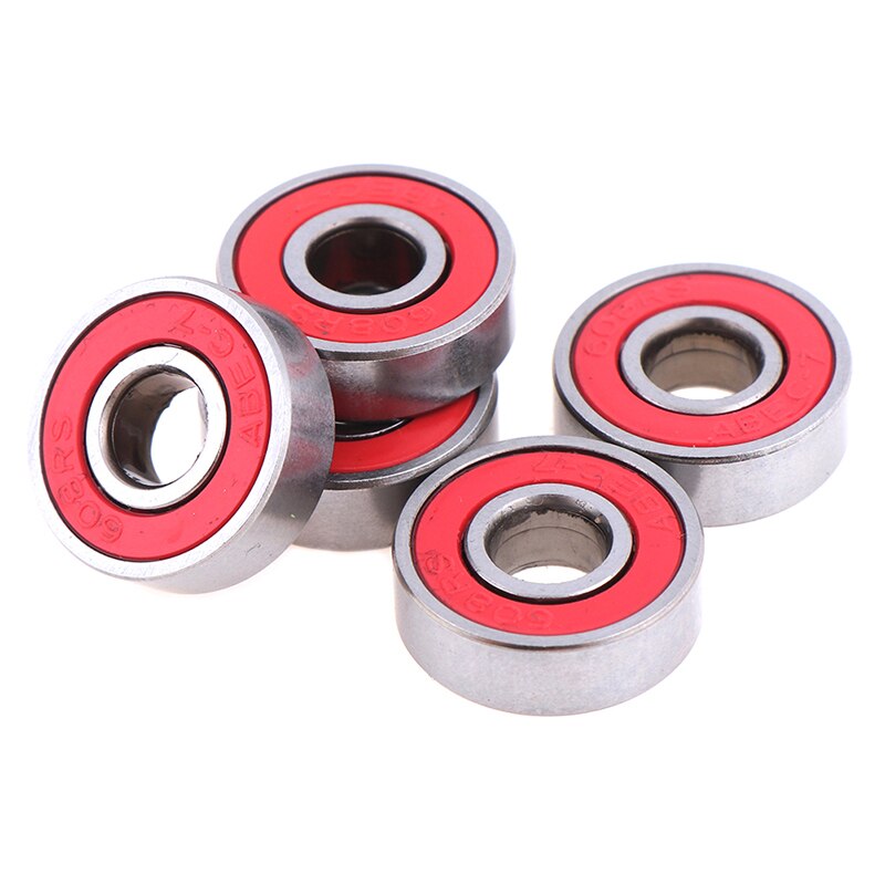 5Pcs Red ABEC-7 608RS Skateboard Roller Sealed Ball Bearings 8x22x7mm