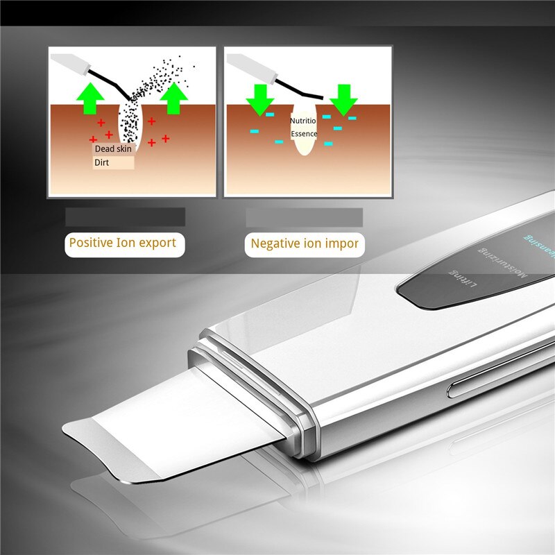 Deep Face Cleaning Machine Blackhead Removal Peeling Ultrasonic Skin Scrubber Rechargeable Pore Cleaner Ion Cleaning Skin Device