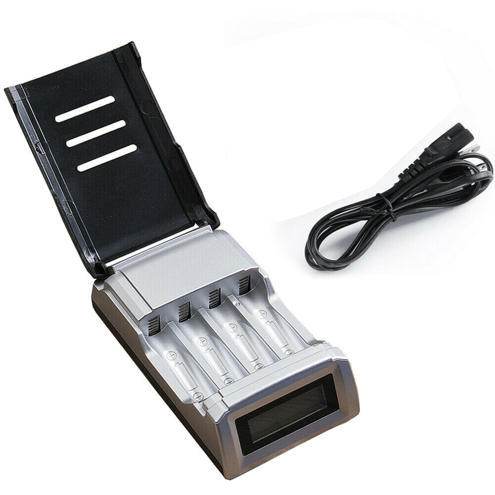 4 Slot LCD Smart AA Battery Charger For Ni-MH Ni-CD Rechargeable Batteries with charging 5/7AA