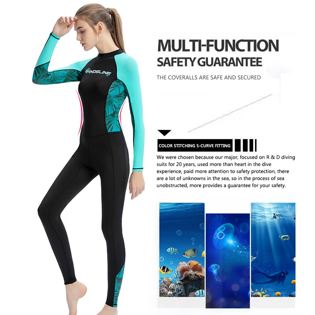 Ice Silk Full Body Wetsuit One-Piece Scuba Snorkeling Surfing Swimming Diving Suit Equipment Underwater Quick-Drying Sunscreen