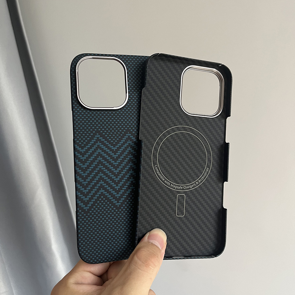 Funda de fibra de carbono para IPhone 16 pro Max, funda de teléfono ultrafina de fibra de aramida ligera para IPhone 16 Pro/16