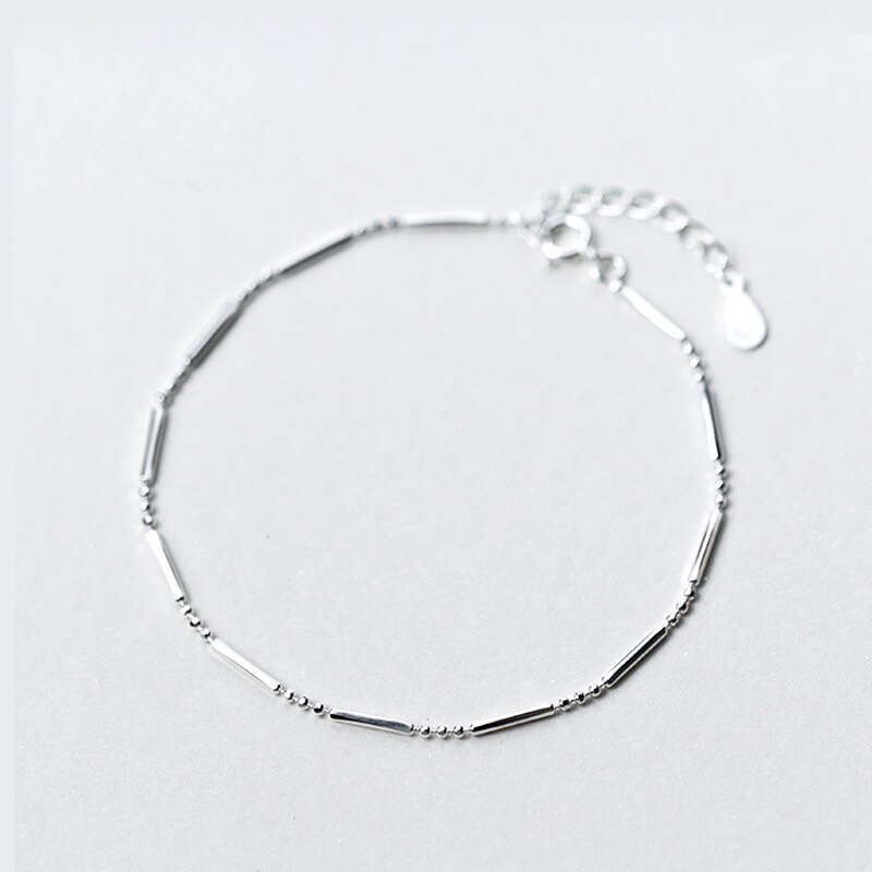 La Monada Fine Silver 925 Jewelry Bracelet Female Woman Small Bead Minimalist Bracelets For Women Silver 925 Sterling: Default Title