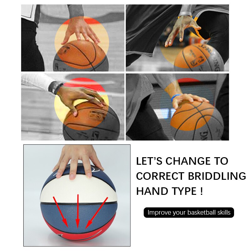 Basketball Dribble Training Gloves Basketball Dribbling Skill Assistant Aids Equipment Non Slip Grip Control Ball Gloves Kids
