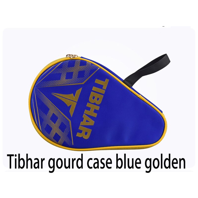 Tibhar – sac de raquettes de Tennis de Table, nouvelle protection carrée pour l'entraînement , ensemble de battes de ping-pong: blue golden