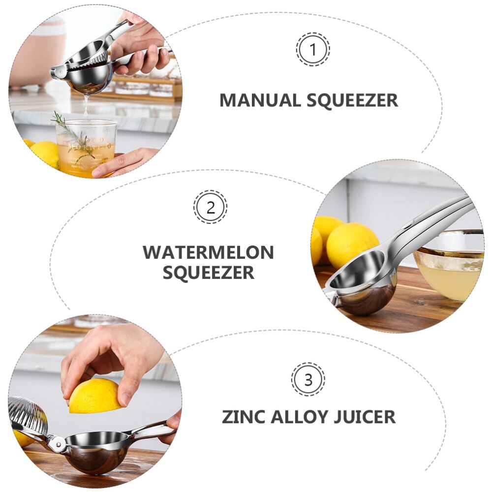 1 Pc Zinc Alloy Citrus Juicer Manual Labor-saving Watermelon Juicer (Silver)