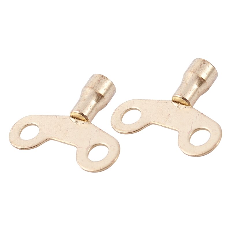 2 pcs Kitchen 15/64 inchSquare Stem Gold Tone Faucet Key Knop
