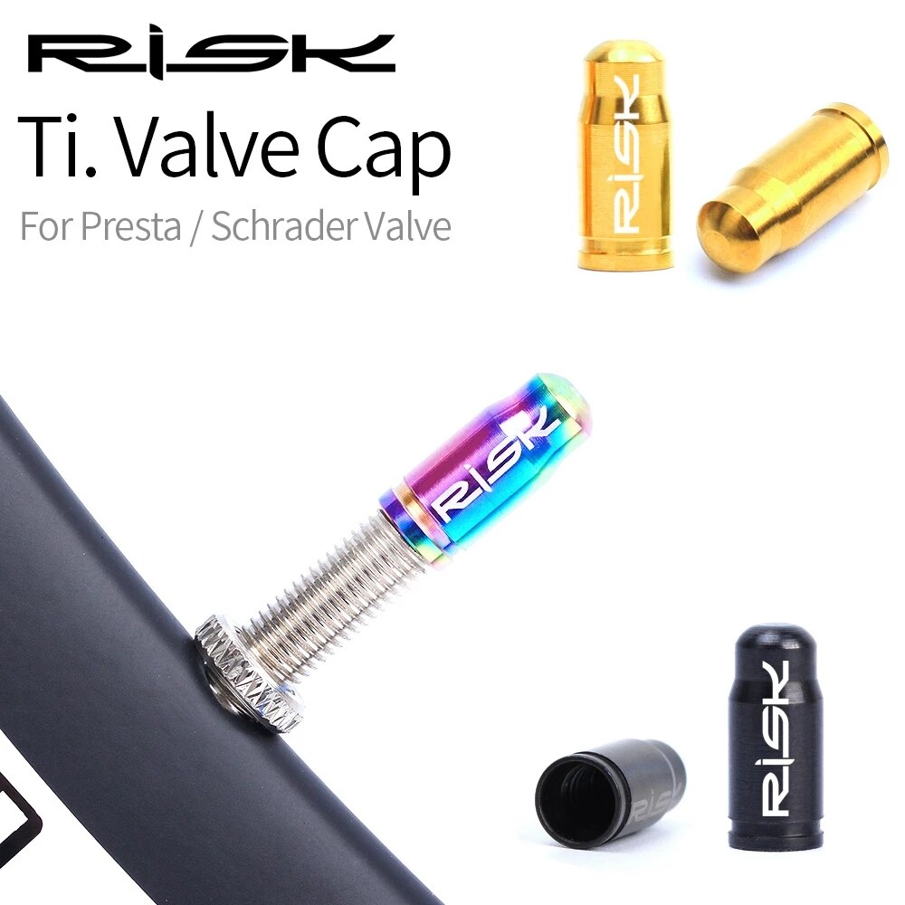 Risque – bouchon de Valve de vélo Schrader/Presta, en alliage de titane